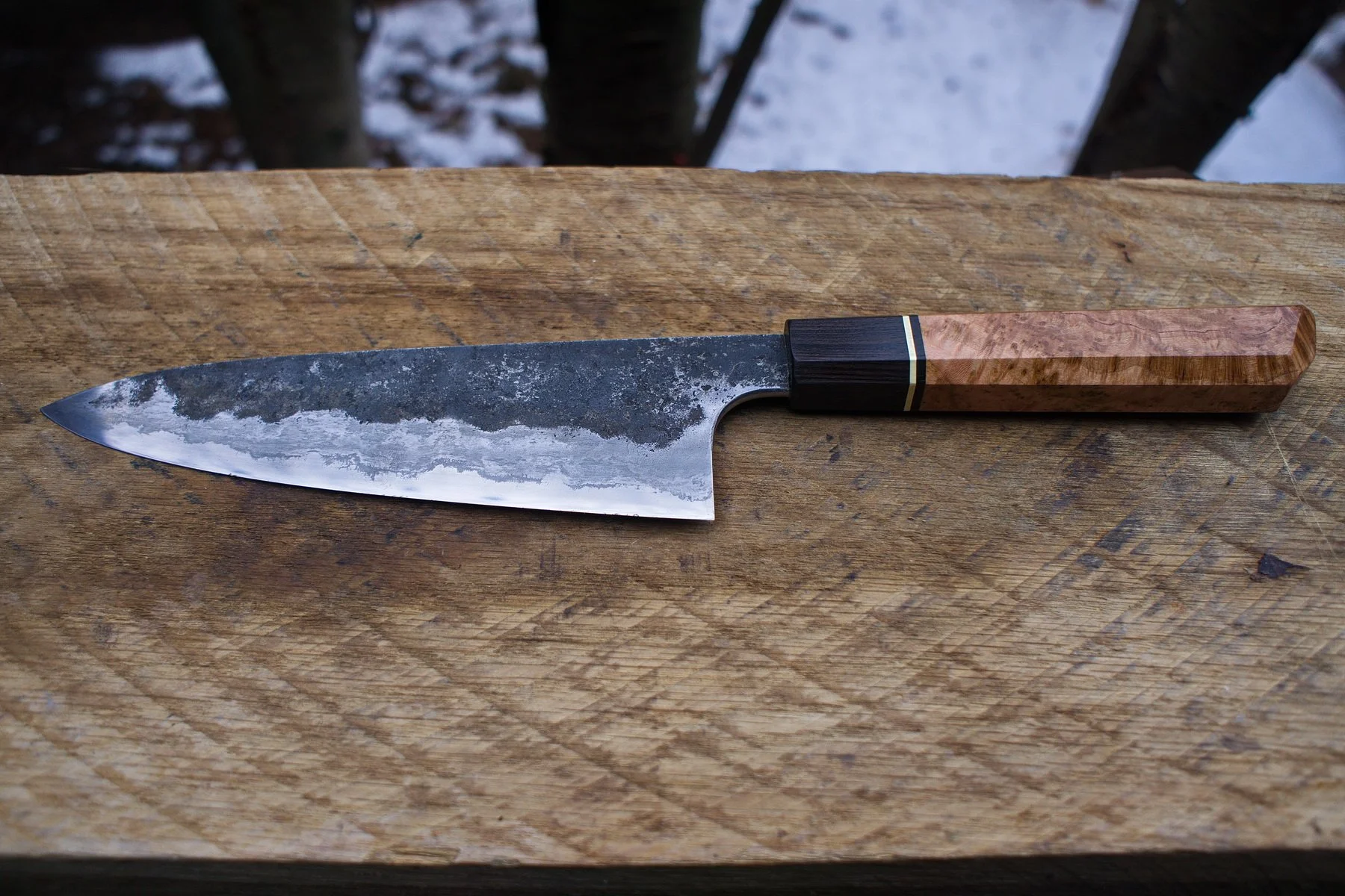 Couteau Japonais Kiritsuke KOTAI Bunka - Lame Martelée 21 cm
