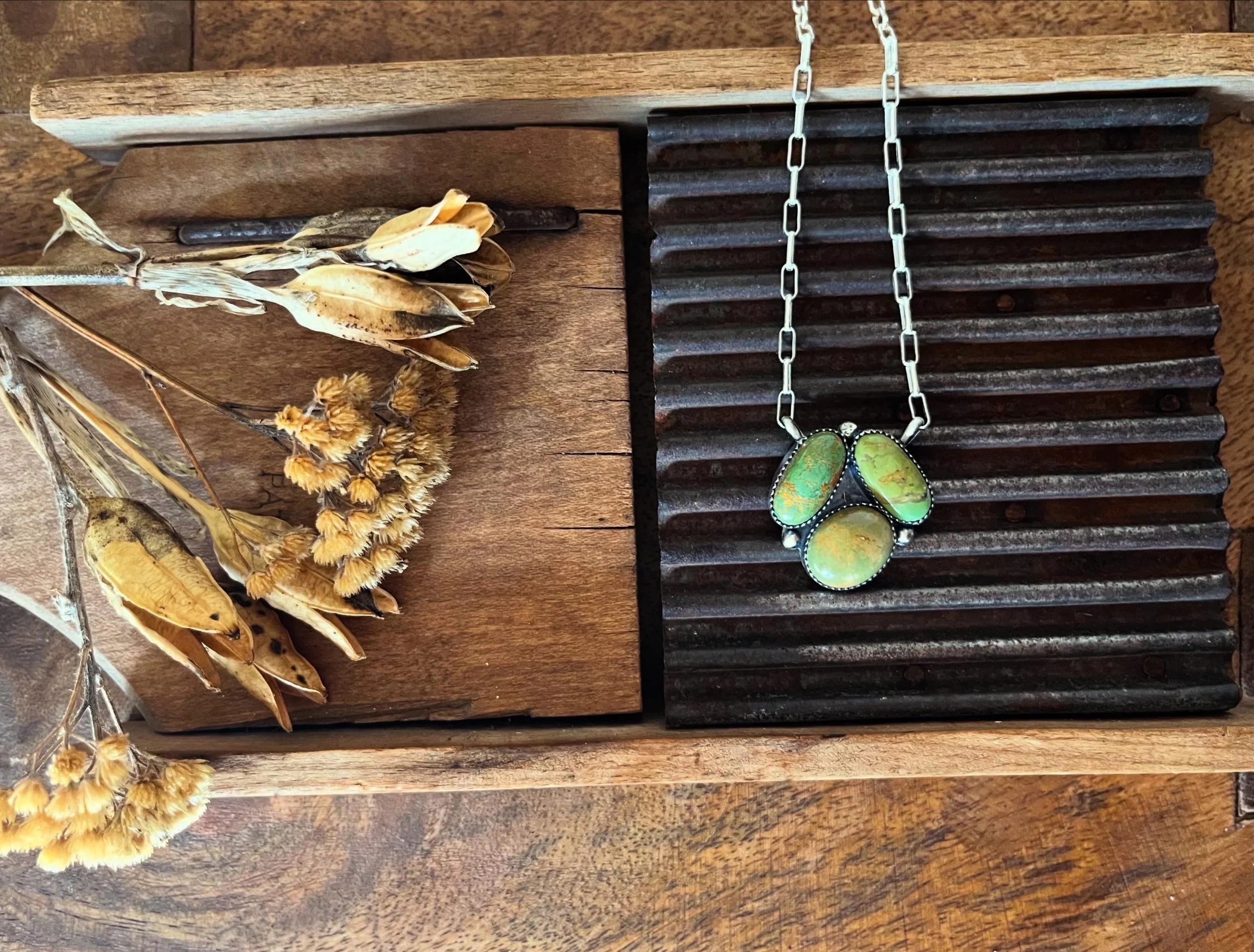 Turquoise Cluster Necklace