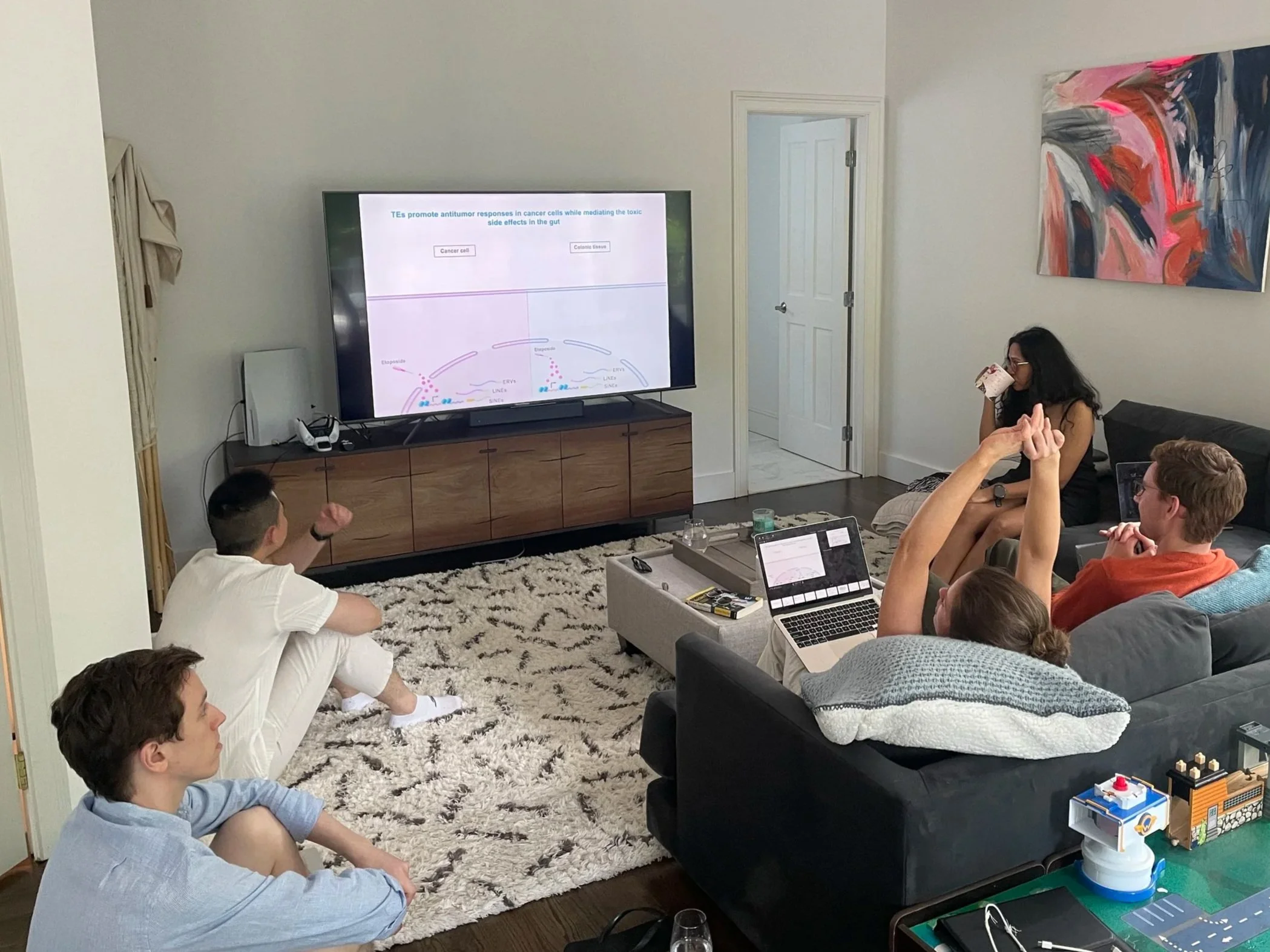 Work session during the lab retreat