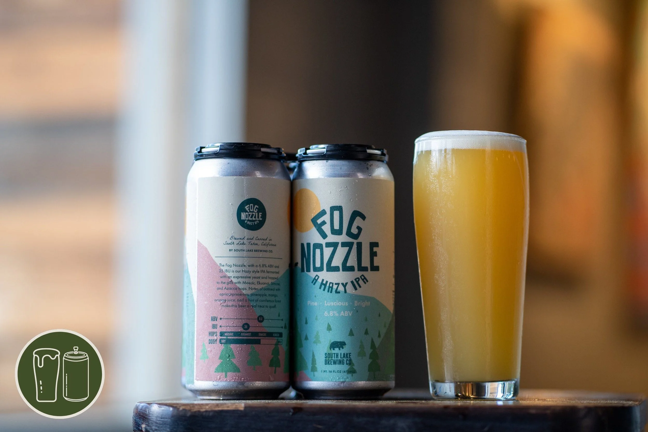 Four-pack of Fog nozzle and a Pint glass on a table