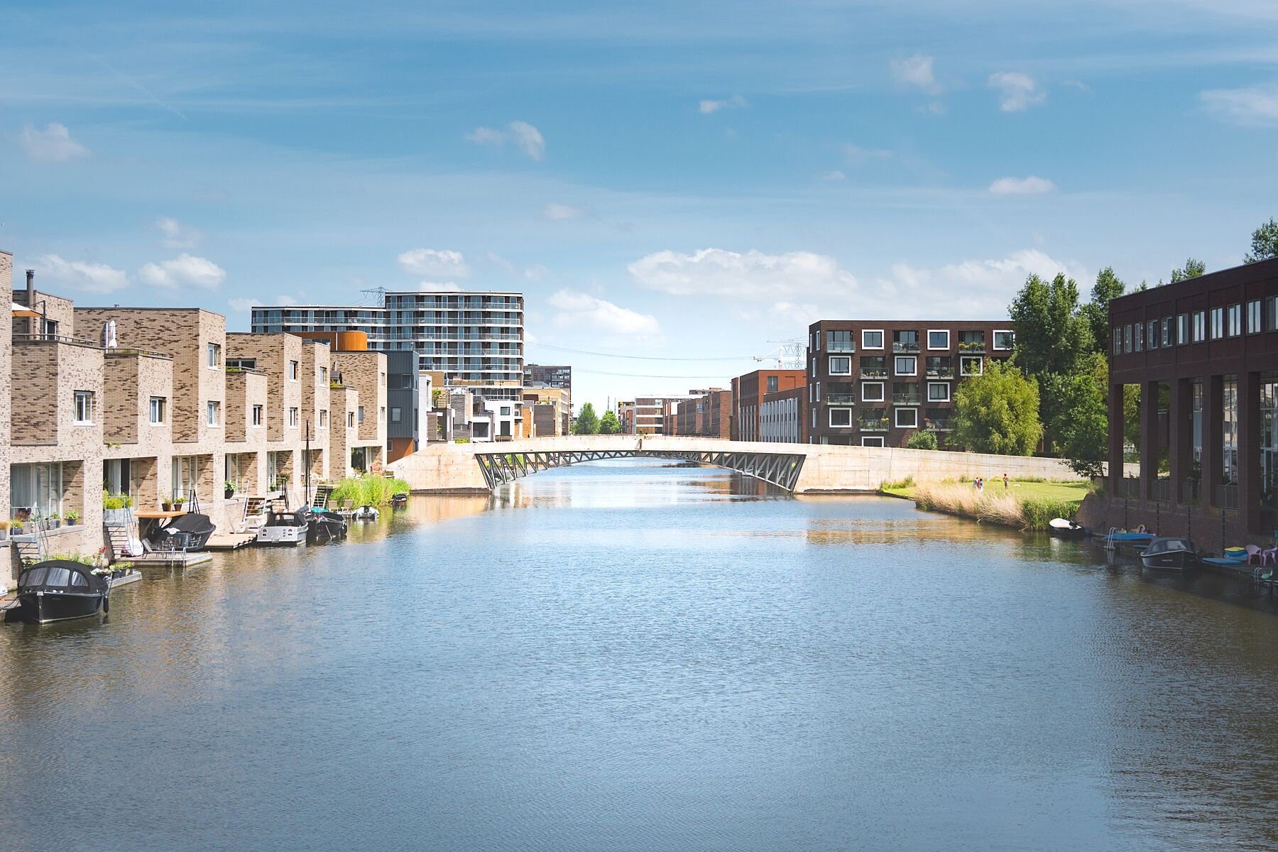 Wall art - Canal in Amsterdam Ijburg poster