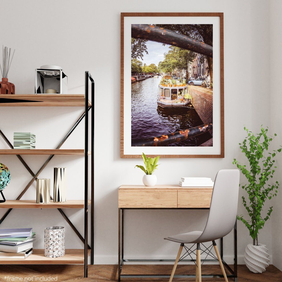 Wall Art - Houseboat in Amsterdam's Prinsengracht poster