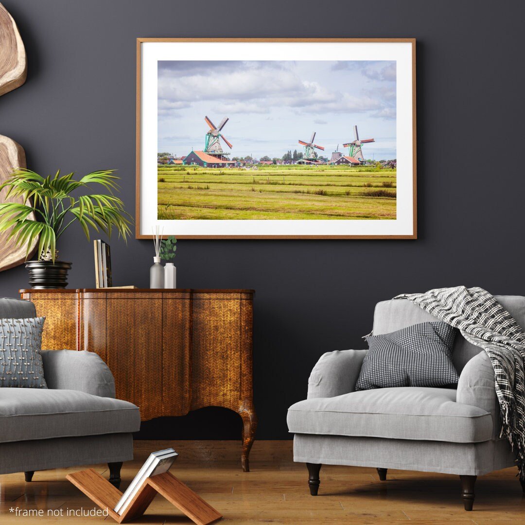 Wall art - Zaanse Schans Windmills poster, Netherlands