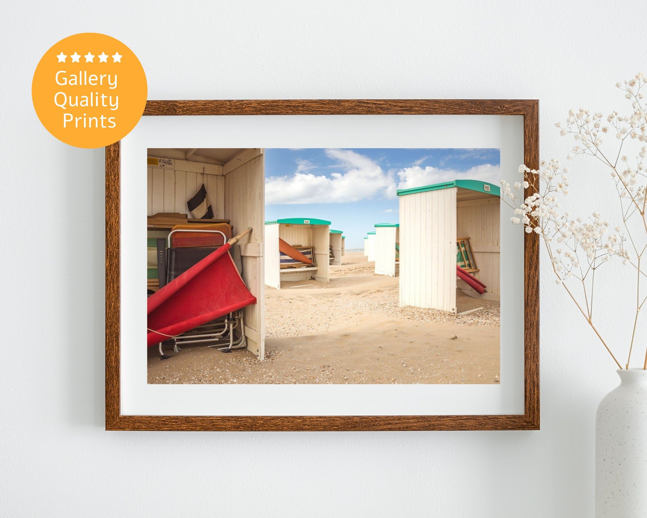Wall art - Beach scene in the Netherlands poster print