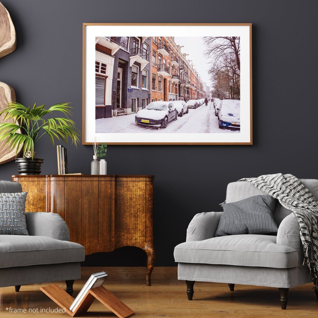 Wall art - Amsterdam in winter poster, Netherlands