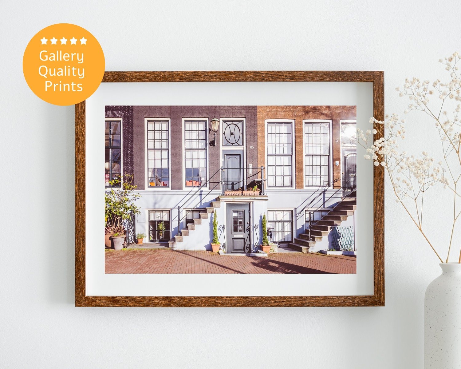 Wall art - Iconic Amsterdam houses poster