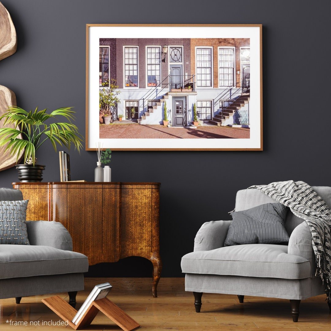 Wall art - Iconic Amsterdam houses poster