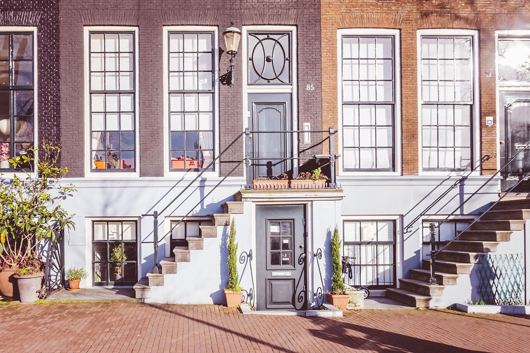 Wall art - Iconic Amsterdam houses poster