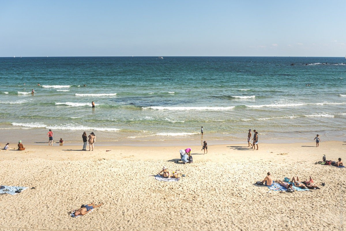 Wall art - A day at the beach in Tel Aviv poster, Israel