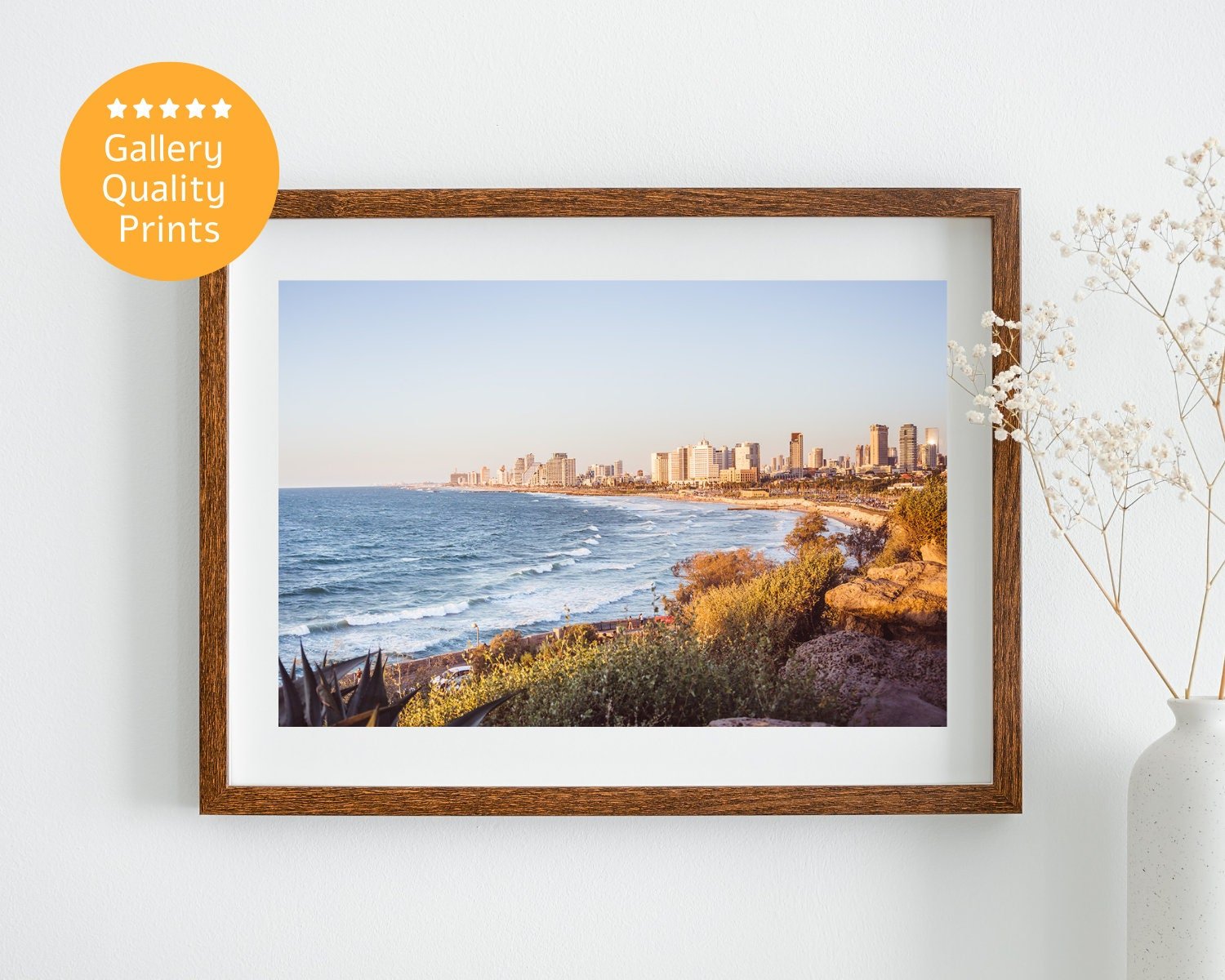 Wall art - Tel Aviv beach poster, Israel, Yaffo