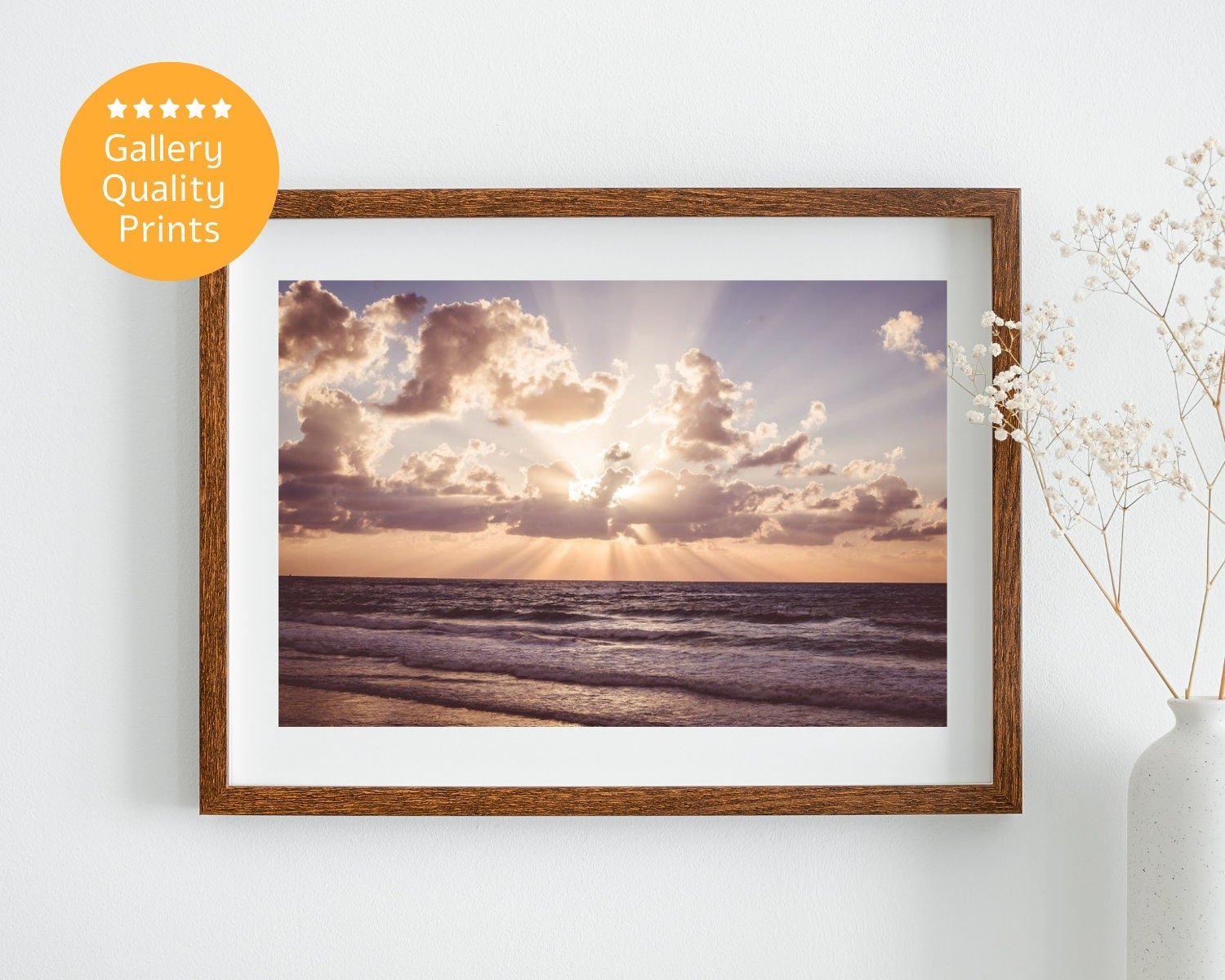 Wall art - Sunset at the beach poster