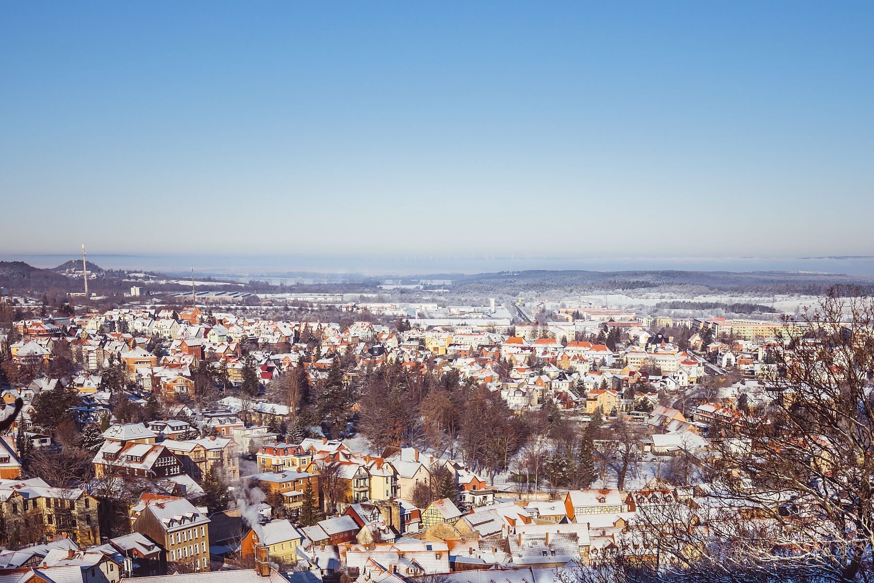 Wall art - Winter in Germany poster, Harz mountains, Blankenburg