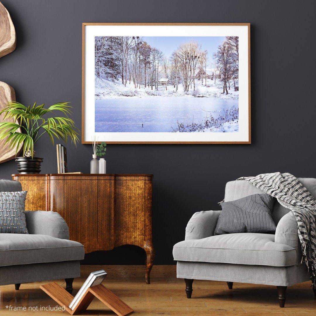Wall art - Winter landscape in Germany, Harz mountains, Blankenburg