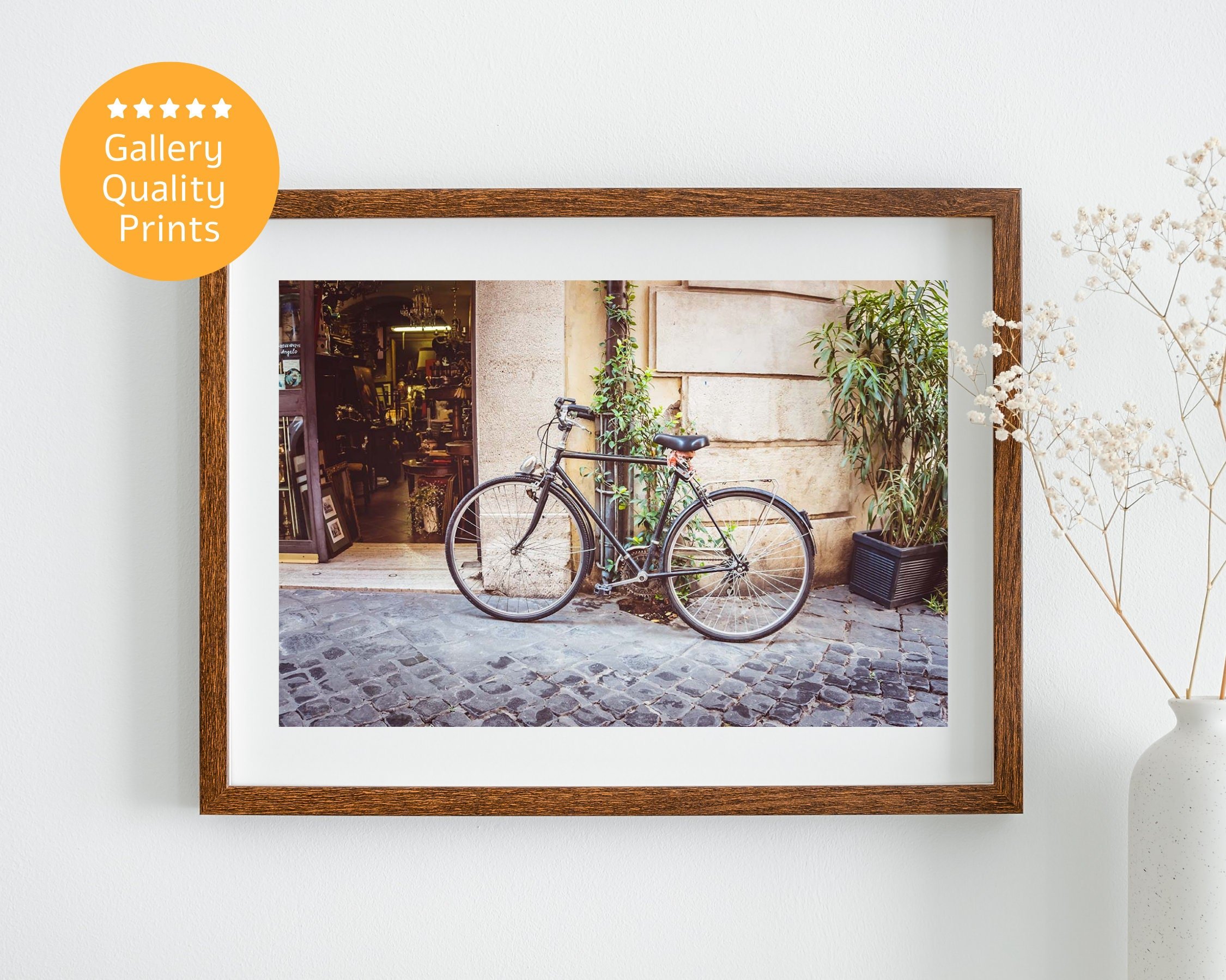 Wall art - Bicycle in Rome poster, Italy