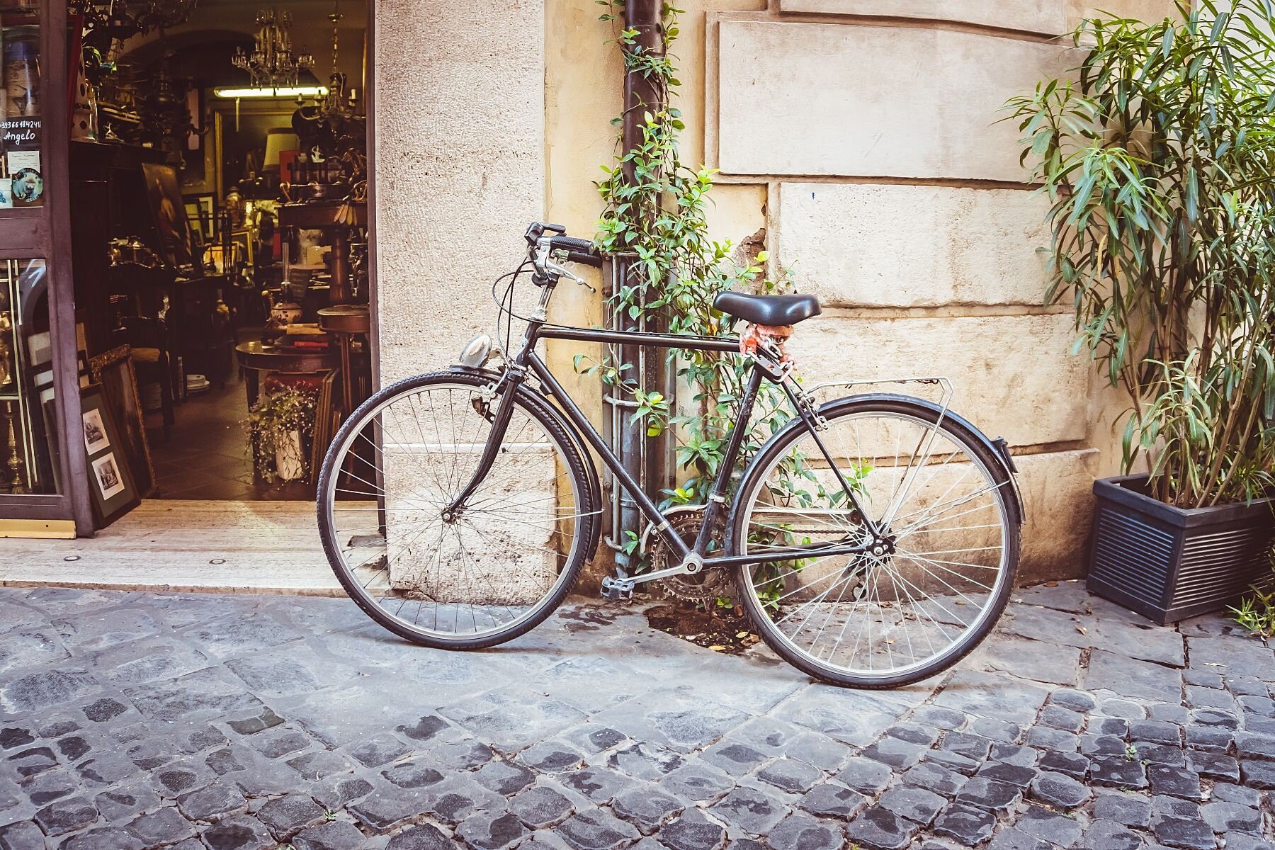 Wall art - Bicycle in Rome poster, Italy