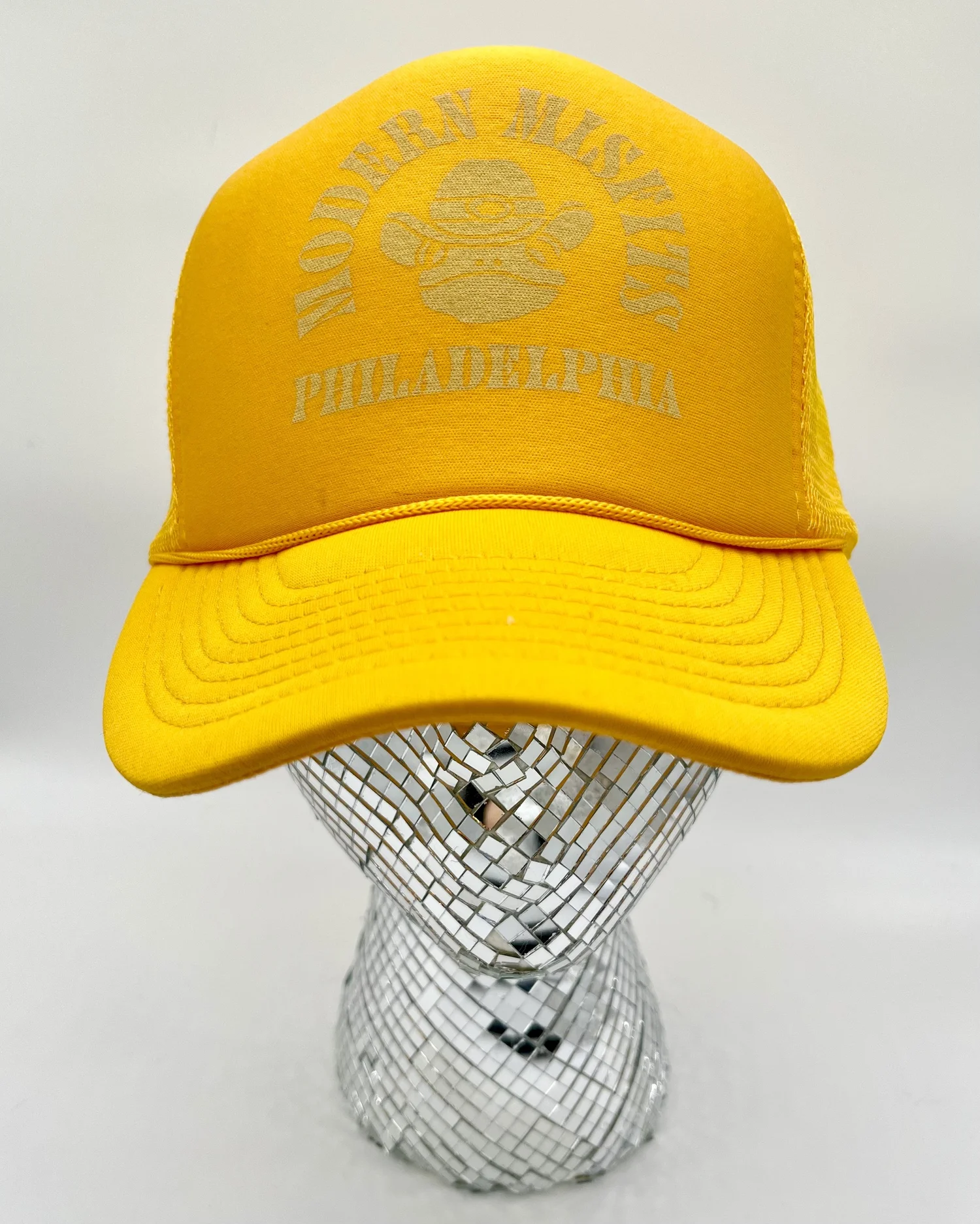 Mustard Yellow/Gold Monogram Baseball Hat Cap Trucker Mustard Yellow Trucker Hat — Modern Misfits main image 2