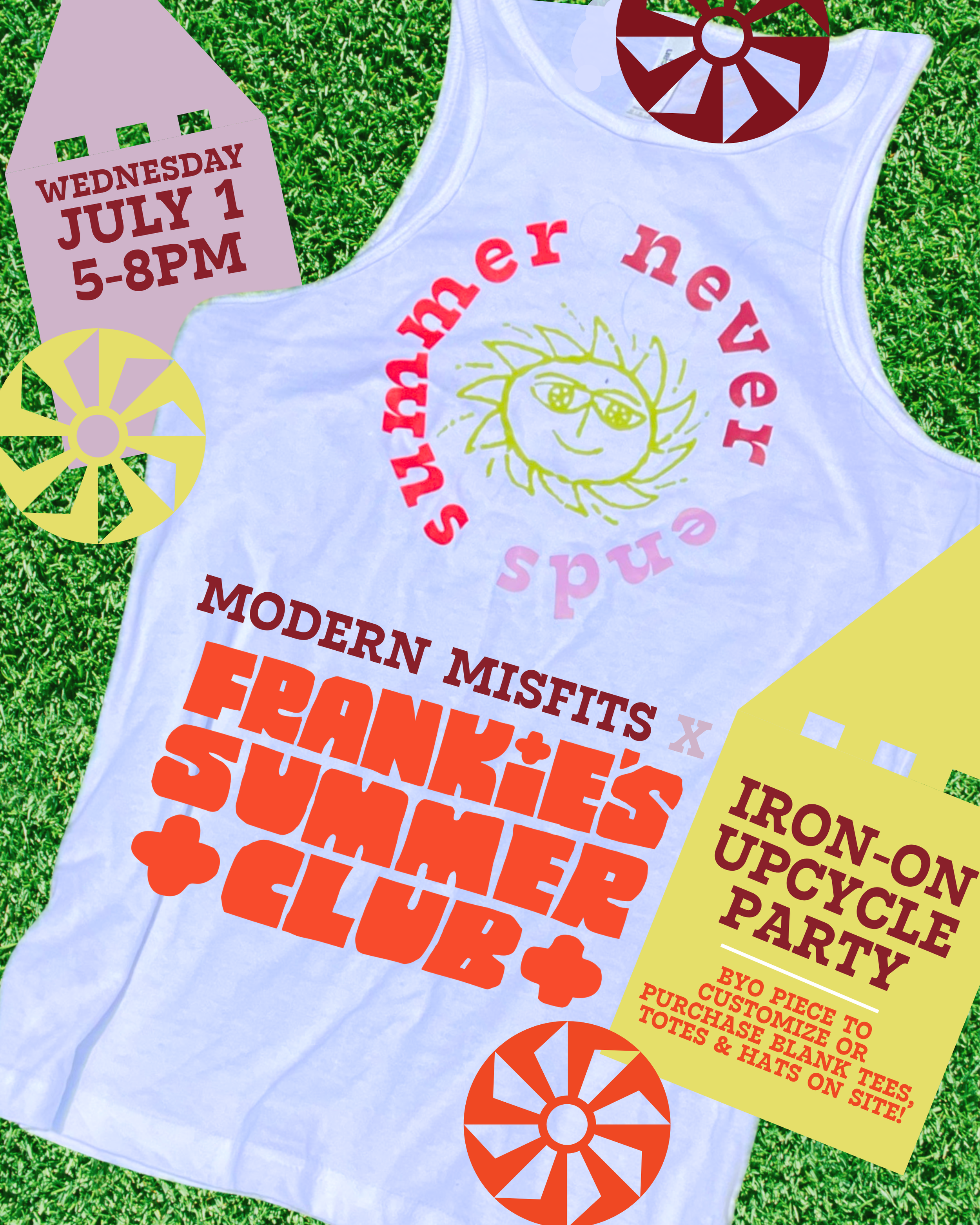 Iron-on Upcycle Party at Frankies Summer Club