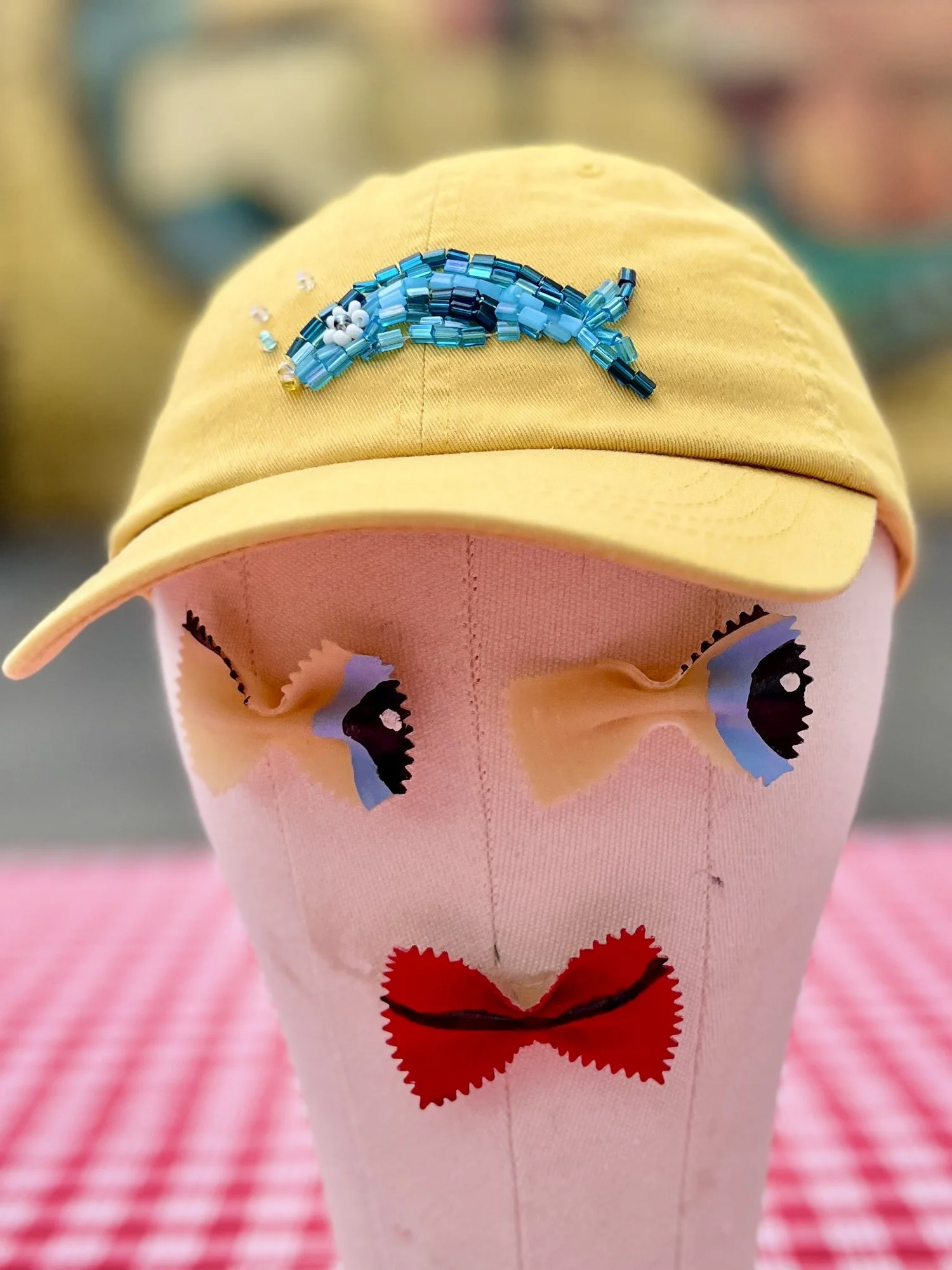 PUERTO VALLARTA Travel Baseball Cap Blue Beaded Fish BLING Adjustable Souvenir Blue Turtle Adjustable Baseball Hat – Shop  main image 2