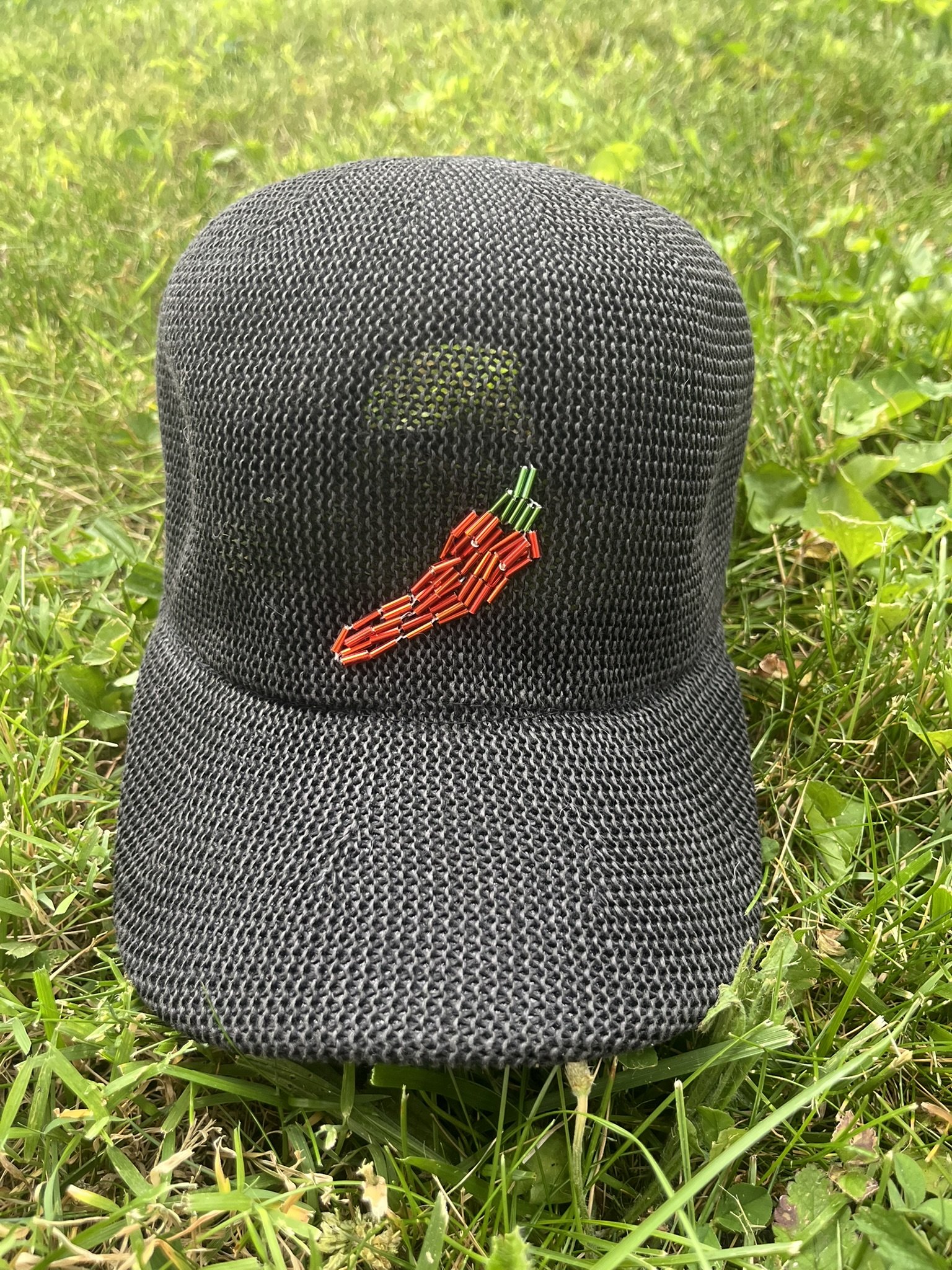 Calabrian Chile Beaded Raffia Dad Hat