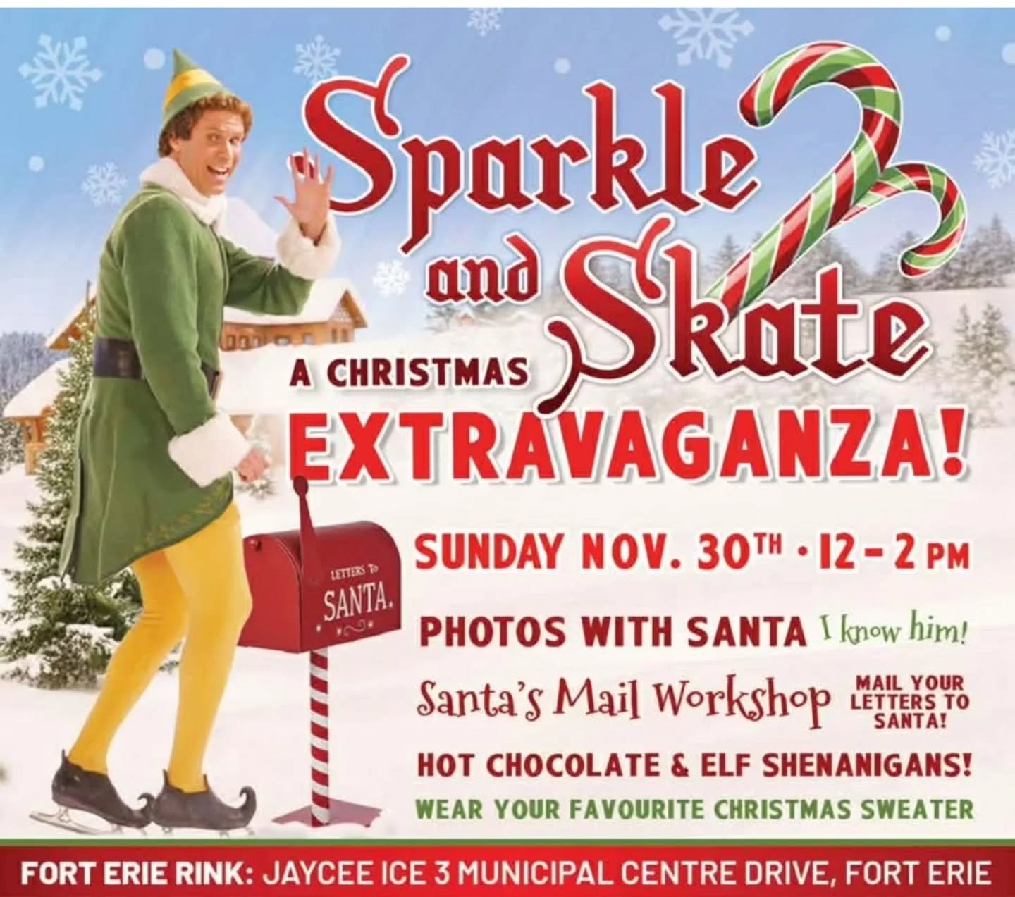 The @phil_and_sarah_realestate and @lending_niagara are hosting a fun community event tomorrow! So grab your best holiday sweater, swing by and say hey to Santa, then lace up those skates for a fun holiday afternoon 🎄✨