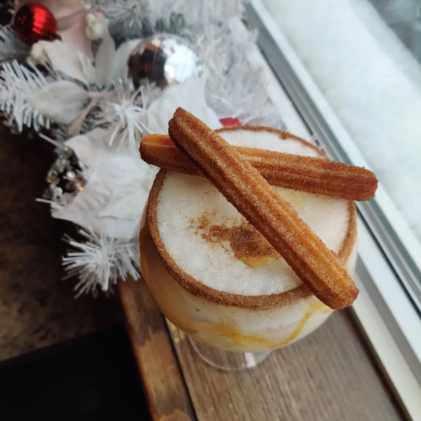 Today kicks off our Christmas cocktail series! Everyday right up until Christmas we will have a new seasonal cocktail to celebrate the season 🎄

Today's creation is a Churro White Russian - Vanilla vodka, cinnamon liqueur and a touch of butterscotch