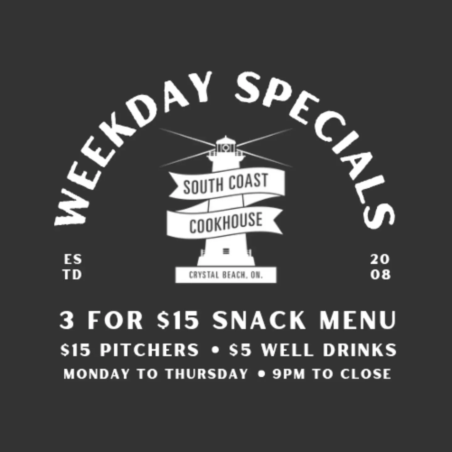 New Year, New Specials!!!

Join us for our new late night menu, weekdays from 9pm till close! Mix and match your favourite snacks, and share a beer pitcher with friends 🍺 Let us help getting through the week just a little bit easier, with some walle