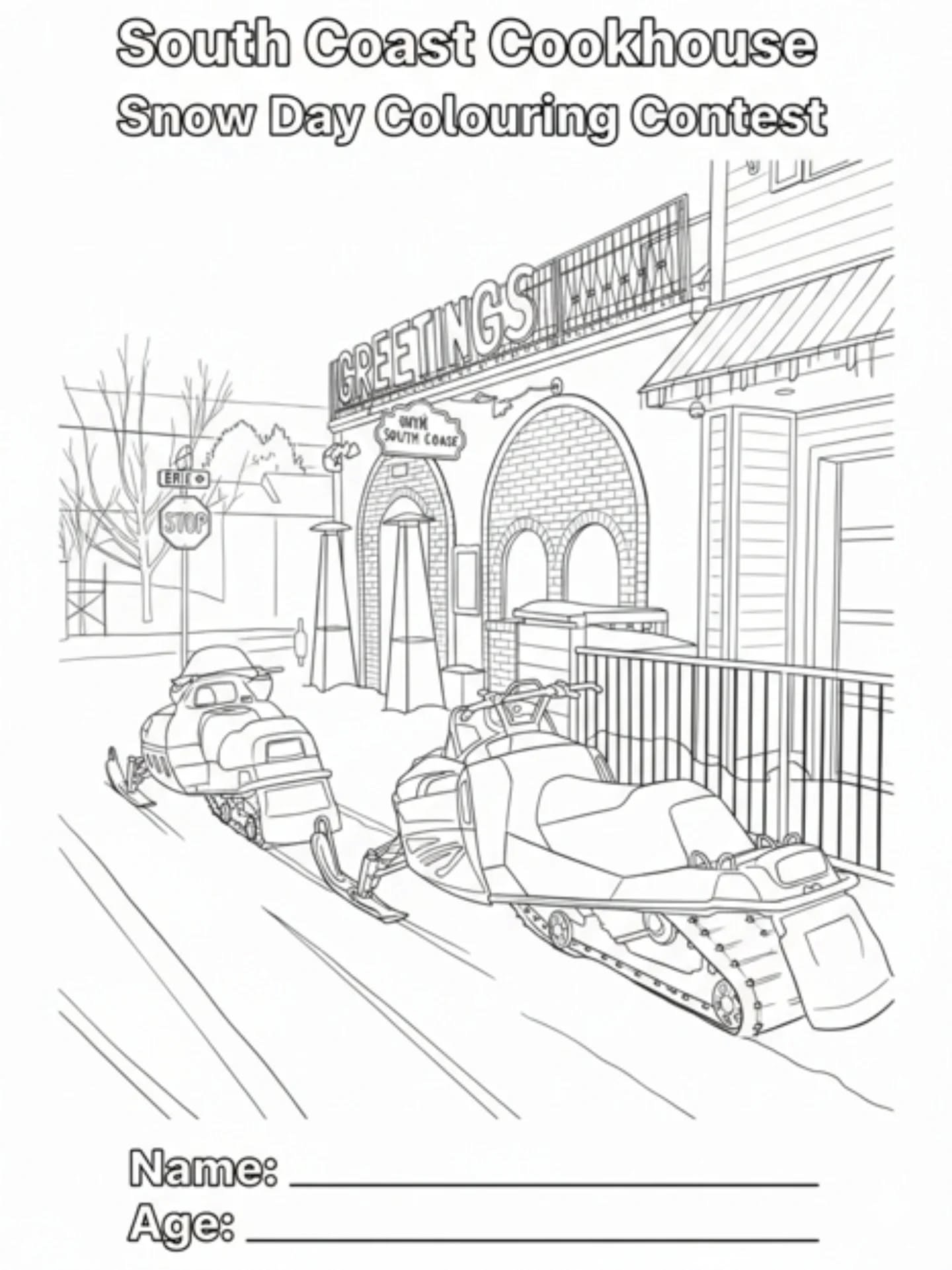 Anotha one! Kids, how did you get so lucky to have so many snow days in one month?! 

You know the drill at SCC, kids eat half price off the kids menu on snow days ❄️

So swing by South Coast today, we will be open from 11:30am to 11pm - And there is