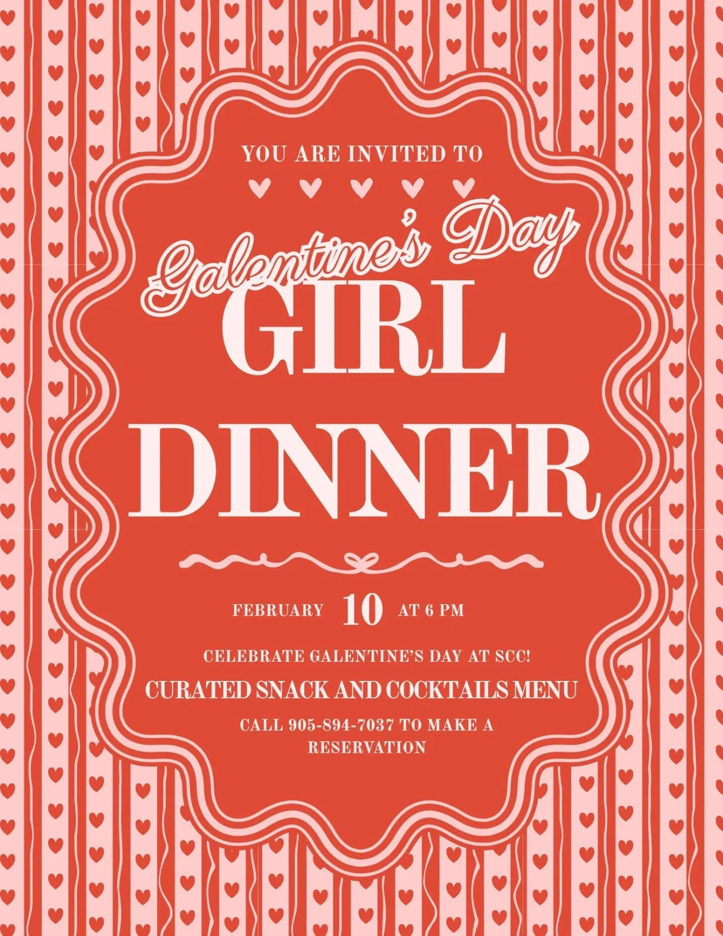 Wow! Thank you to everyone who are bringing their besties out for our first Galentine's Day Girl Dinner at South Coast ❤️ To accommodate all of you lovely ladies we are adding a second date - so call now to reserve your spot for February 10th 🍒

Com