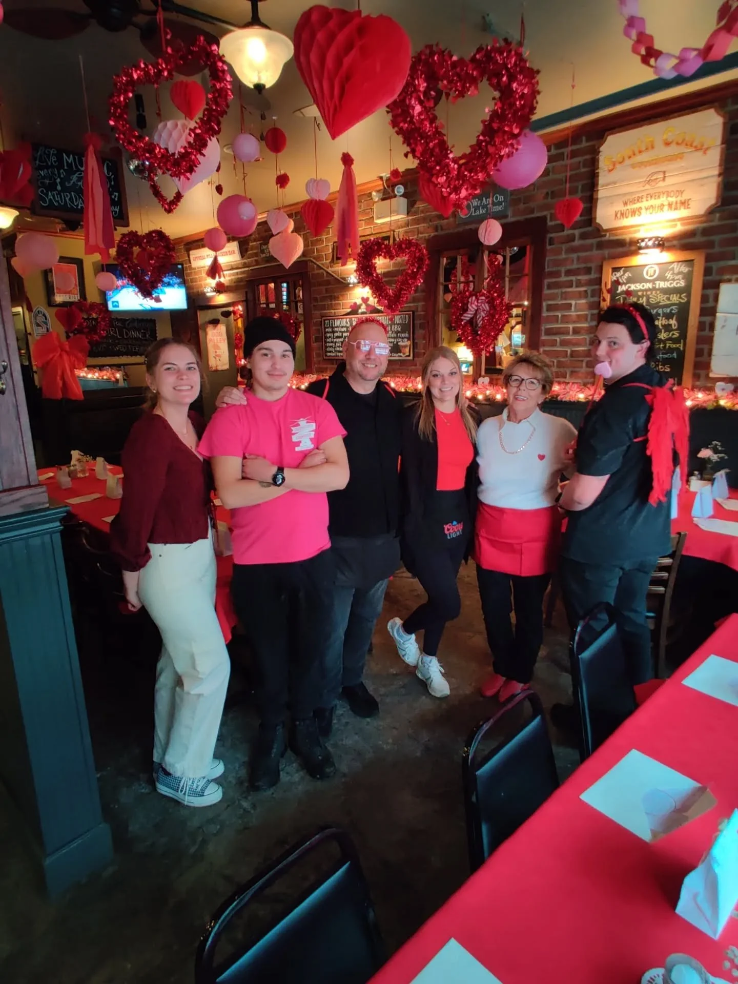 Happy Valentine's Day from the South Coast Crew! ❤️ We are very excited to serve all of you love birds tonight. We have a couple more reservations available, so give us a shout today to reserve your table!