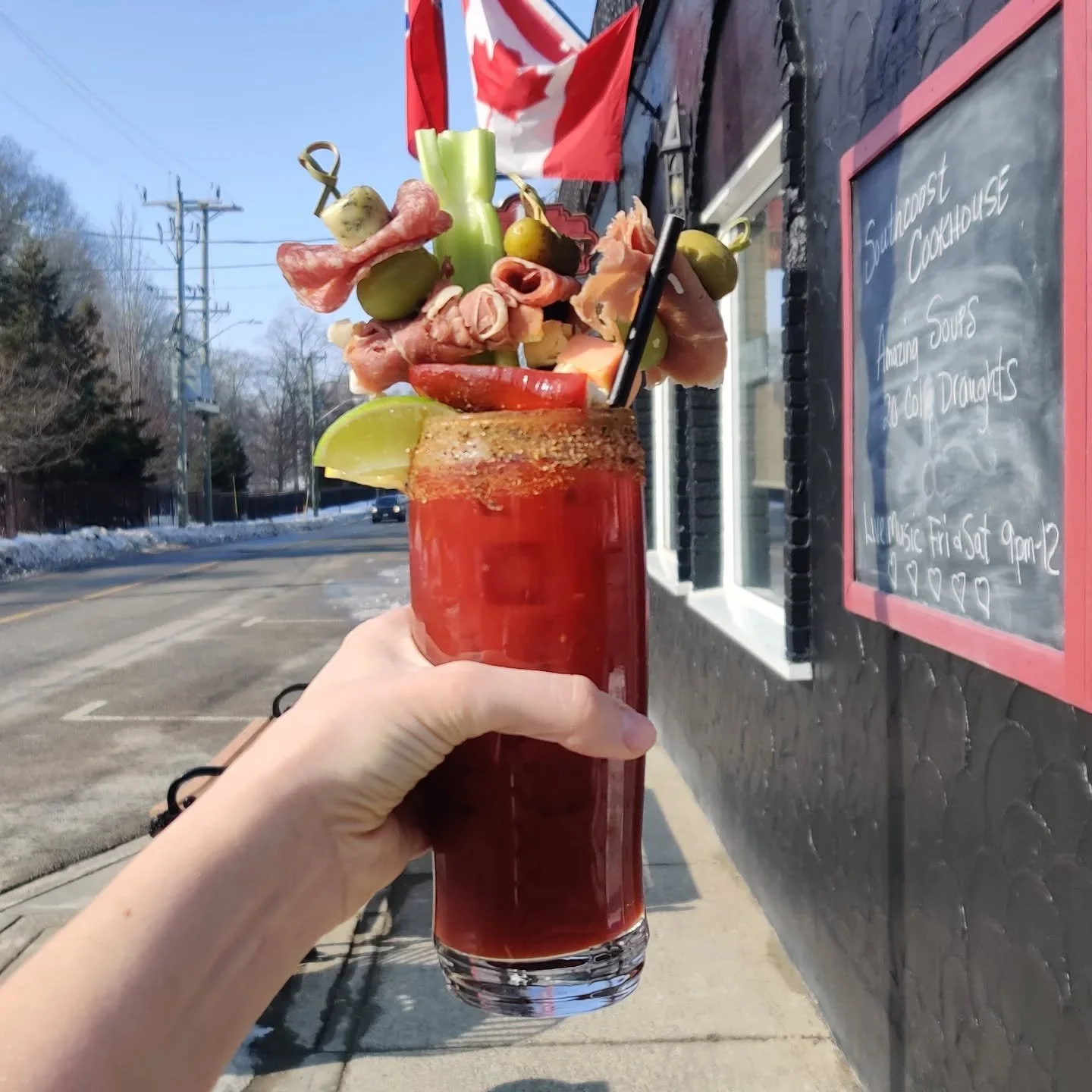 Sunday Funday is 10 times better when you have the Monday off! Nowhere to be the next day, and nothing holding you back from a chicken wing coma and maybe a second Funday Caesar 😉

Today's Sunday Funday Caesar is the Charcuterie Caesar! Piled high w