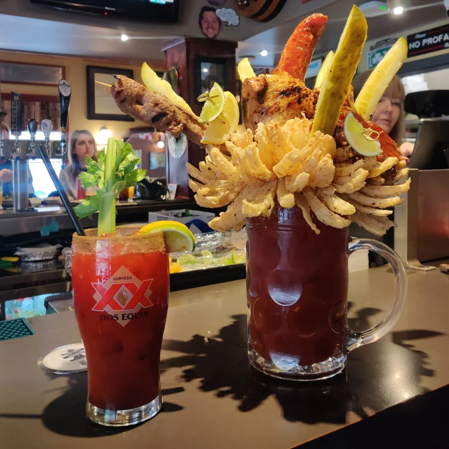 Well guys, we made it to the best day of the week, Happy Sunday Funday! Whether you are popping in for The Go Big or Go Home 4.0 or a class SCC Caesar, we've got your back. Servin' Caesars all day long, and as always Sunday at South Coast is chicken 