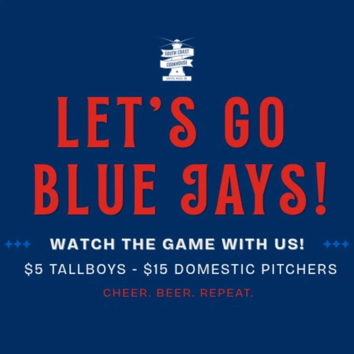 First Blue Jays' Game of the season! We couldn't let the event pass us by, we will be playing the game with the sound ON ⚾ And we will be servin' $15 domestic pitchers and $5 tallboys to help ya celebrate the Jays season opener 🍻 

The game starts a