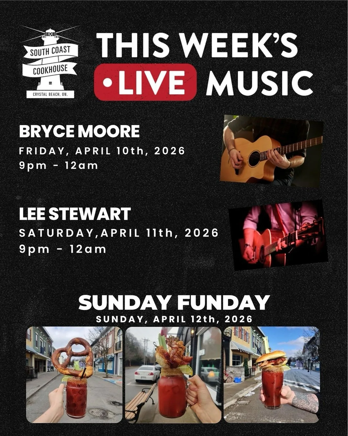 Weekends at South Coast just hit different.

Live music, cold drinks, and that energy you can&rsquo;t really explain&hellip; you just have to be here for it.

🎶 Friday, April 10 Bryce Moore | 9PM &ndash; 12AM

🎶 Saturday, April 11 Lee Stewart | 9PM