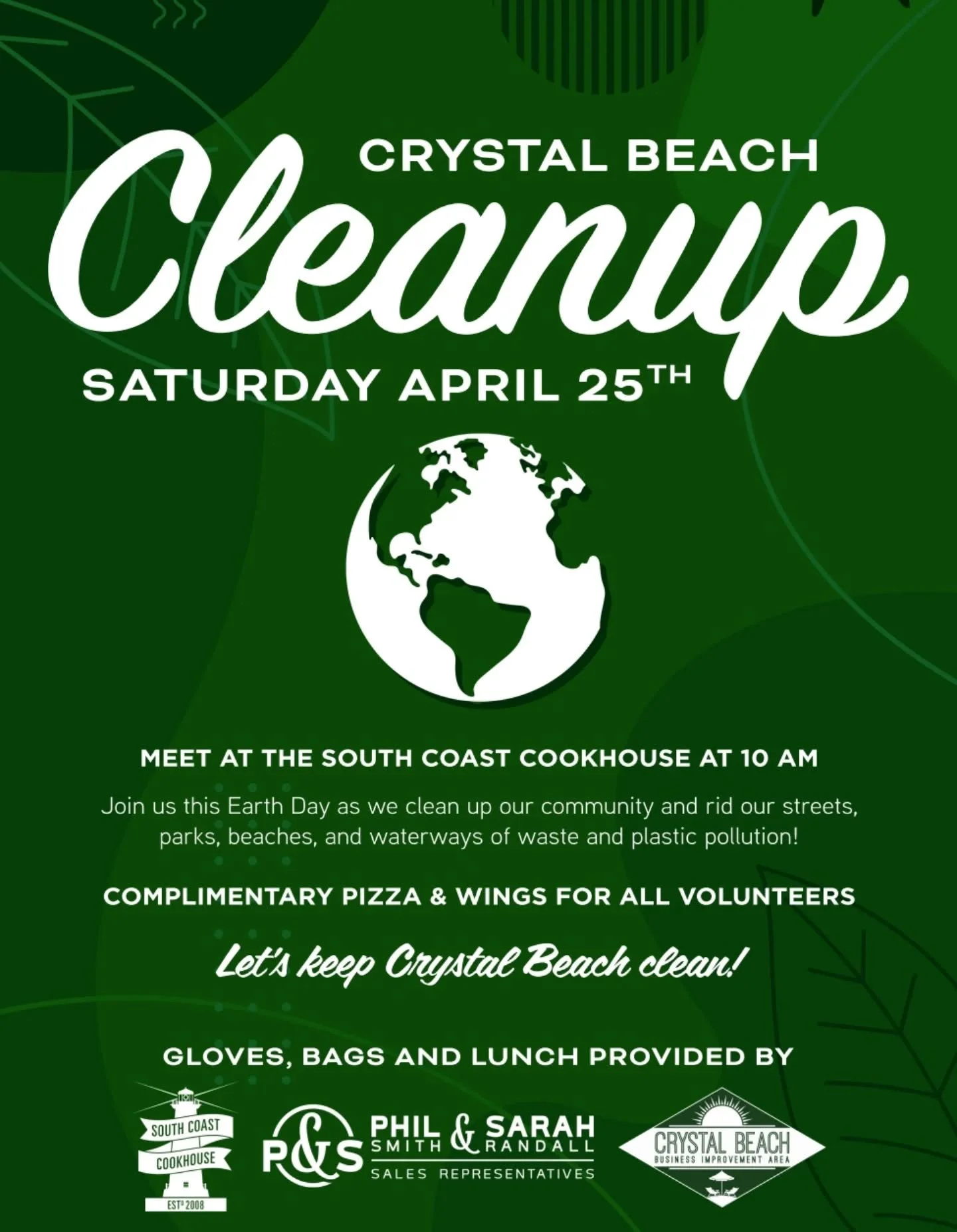 Mark your calendars!! The Crystal Beach Cleanup is two weeks away 🌿 So grab your crew and join us for the annual clean up! Gloves, bags and lunch will be provided by us, @phil_and_sarah_realestate  and @crystalbeach_bia 🌞 Tag your cleanup crew belo