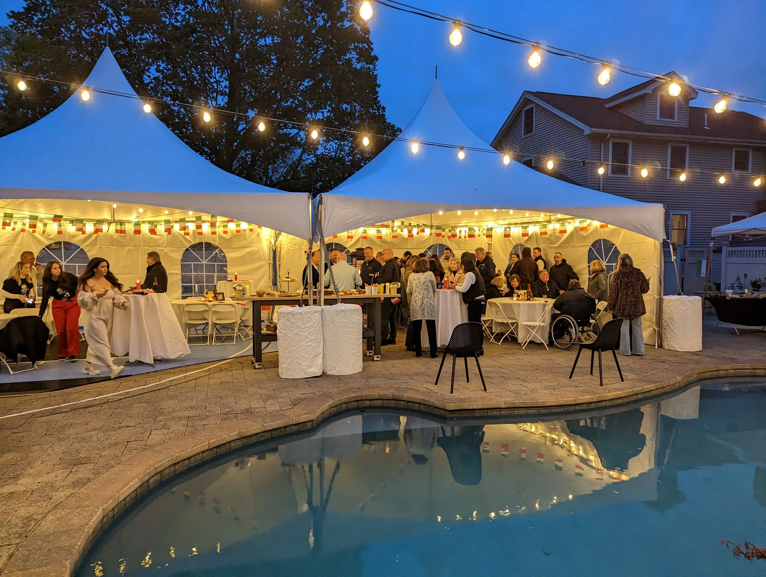 Tent package rentals with tent, tables, chairs and more - austin tx
