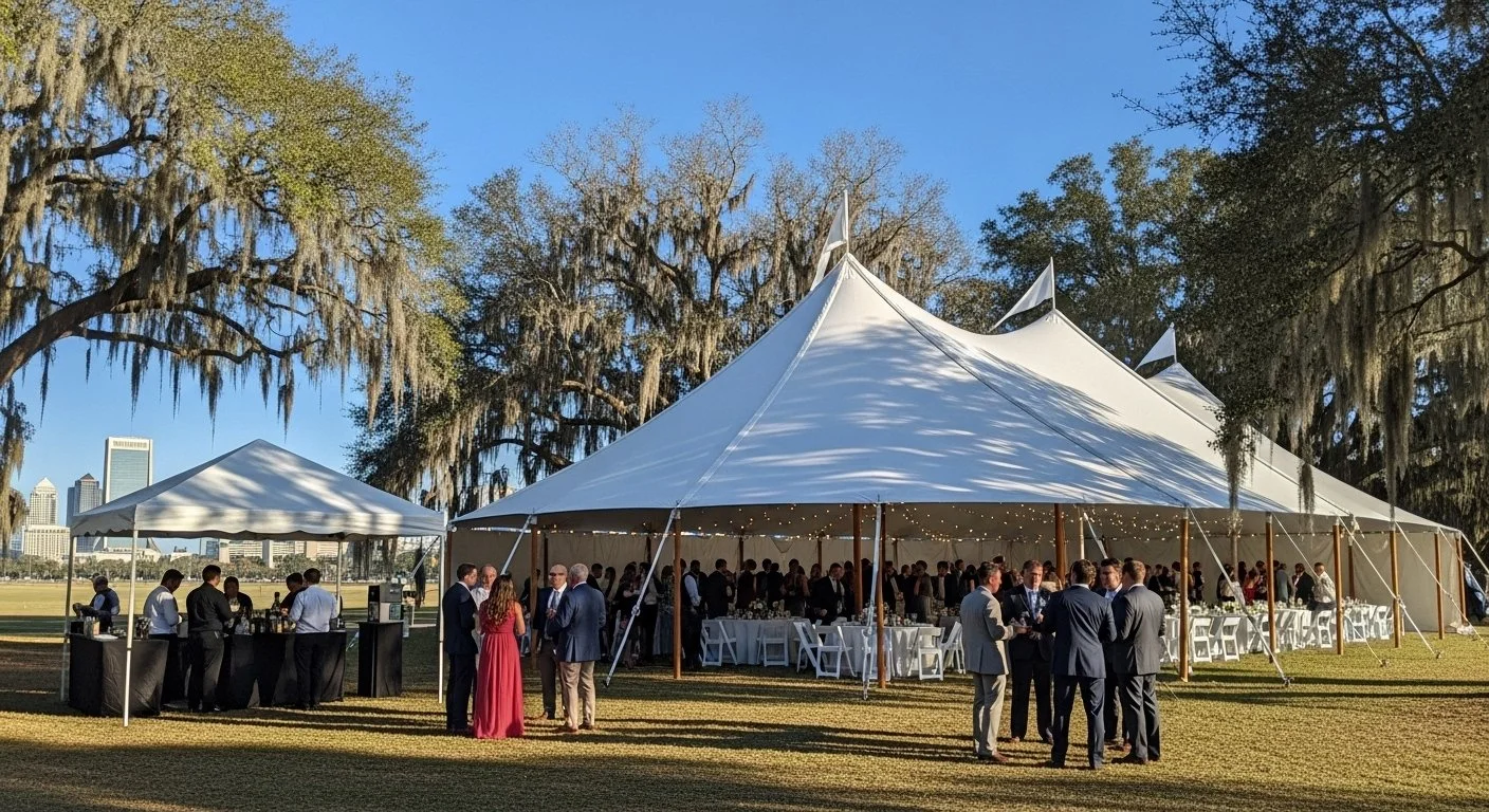 Tent package rentals with tent, tables, chairs and more - austin tx