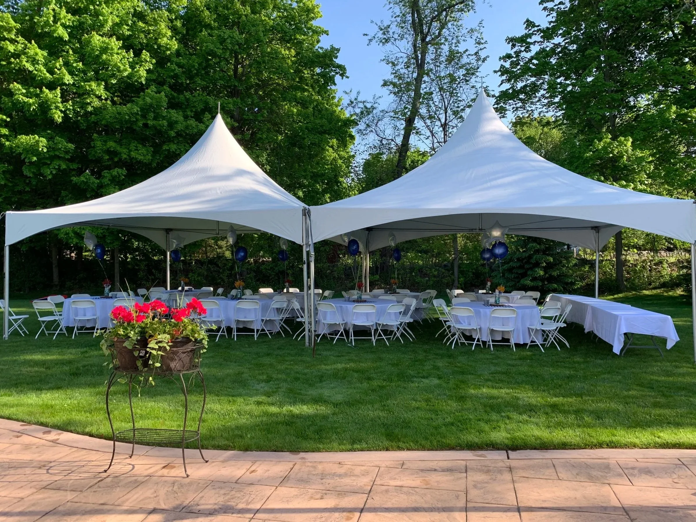 Tent package rentals with tent, tables, chairs and more - austin tx