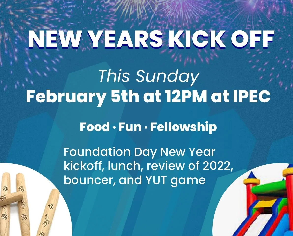 NEW YEARS KICK OFF This Sunday at 12:00PM