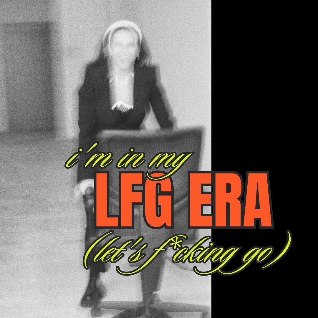 💥 I&rsquo;m in my LFG (let&rsquo;s f*cking go!) ERA

And I invite you to come along.

🪑Pull up a chair &amp; let me take you along for the ride!

🤝 Energie ist n&auml;mlich ansteckend ;)

🎤 Wie Loredana singt: 

&bdquo;🎶 Bin bereit, okay, let's 