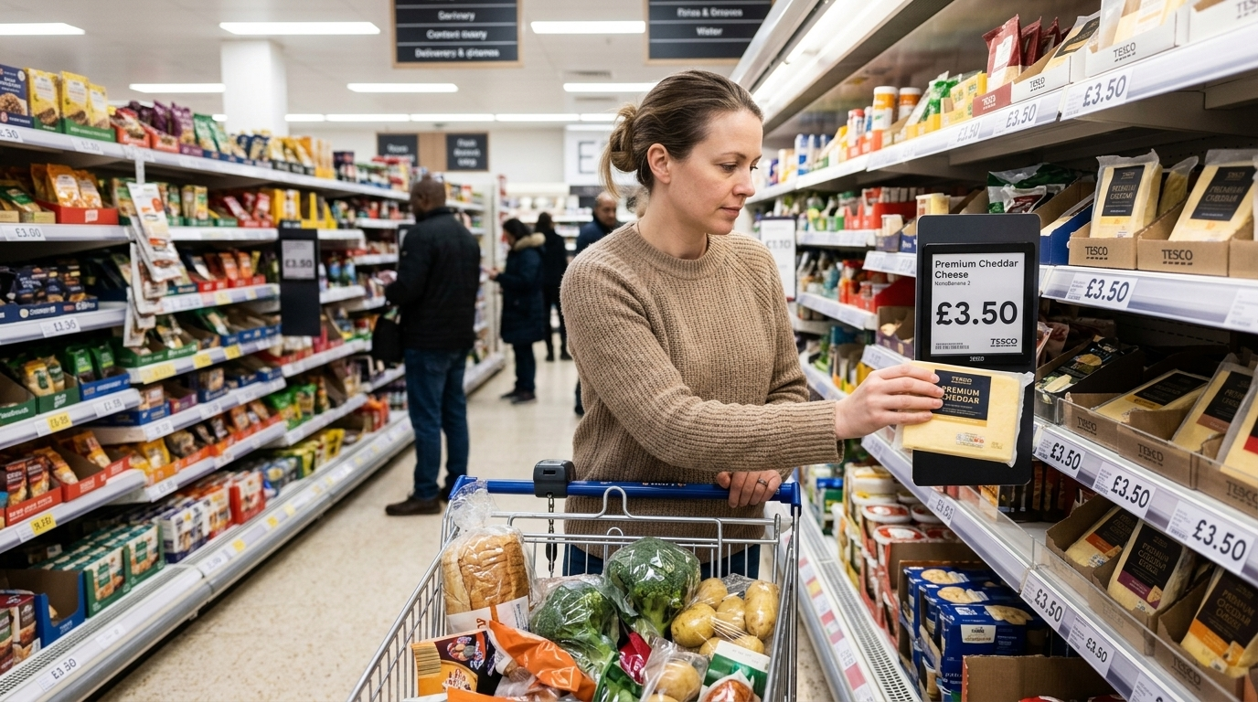 Woman shopping in a supermarket
