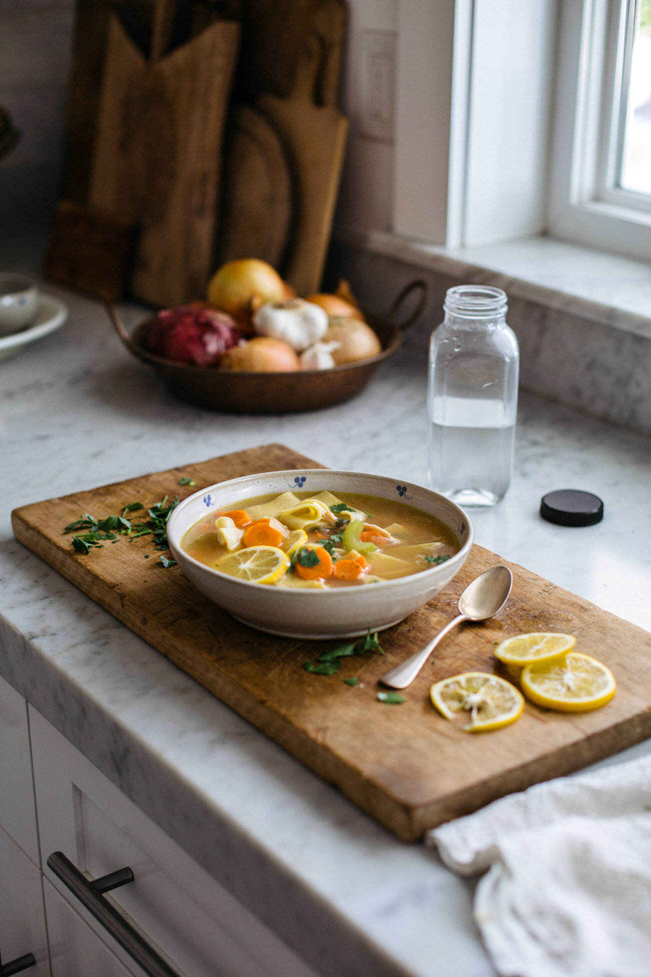 Lemon Pepper Pappardelle & Chicken Soup — HEATHER BULLARD