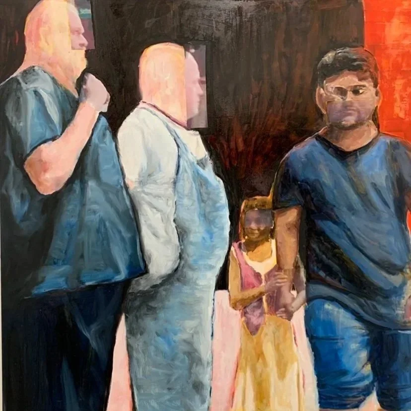 "Don't Linger" 2022. Mixed Media. 36 x 60"