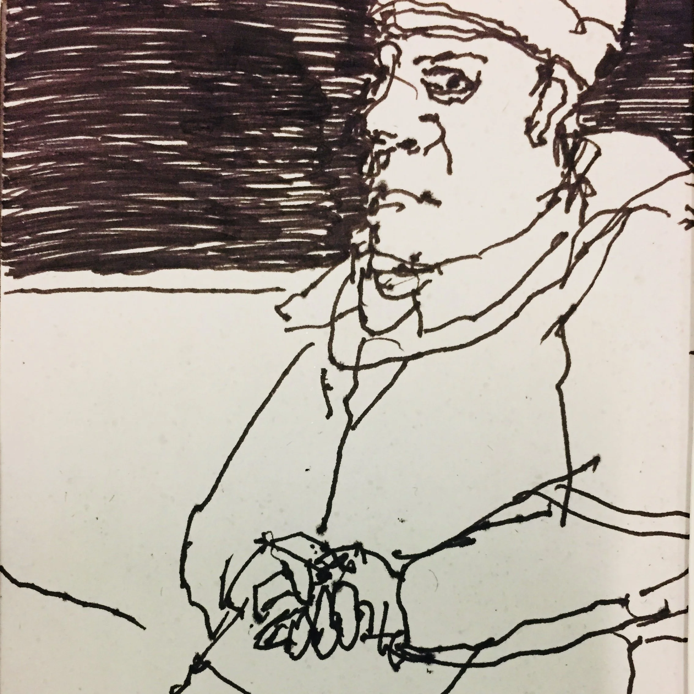"Paranoid Ideation." 2013. Ink and Paper. 3 x 3."
