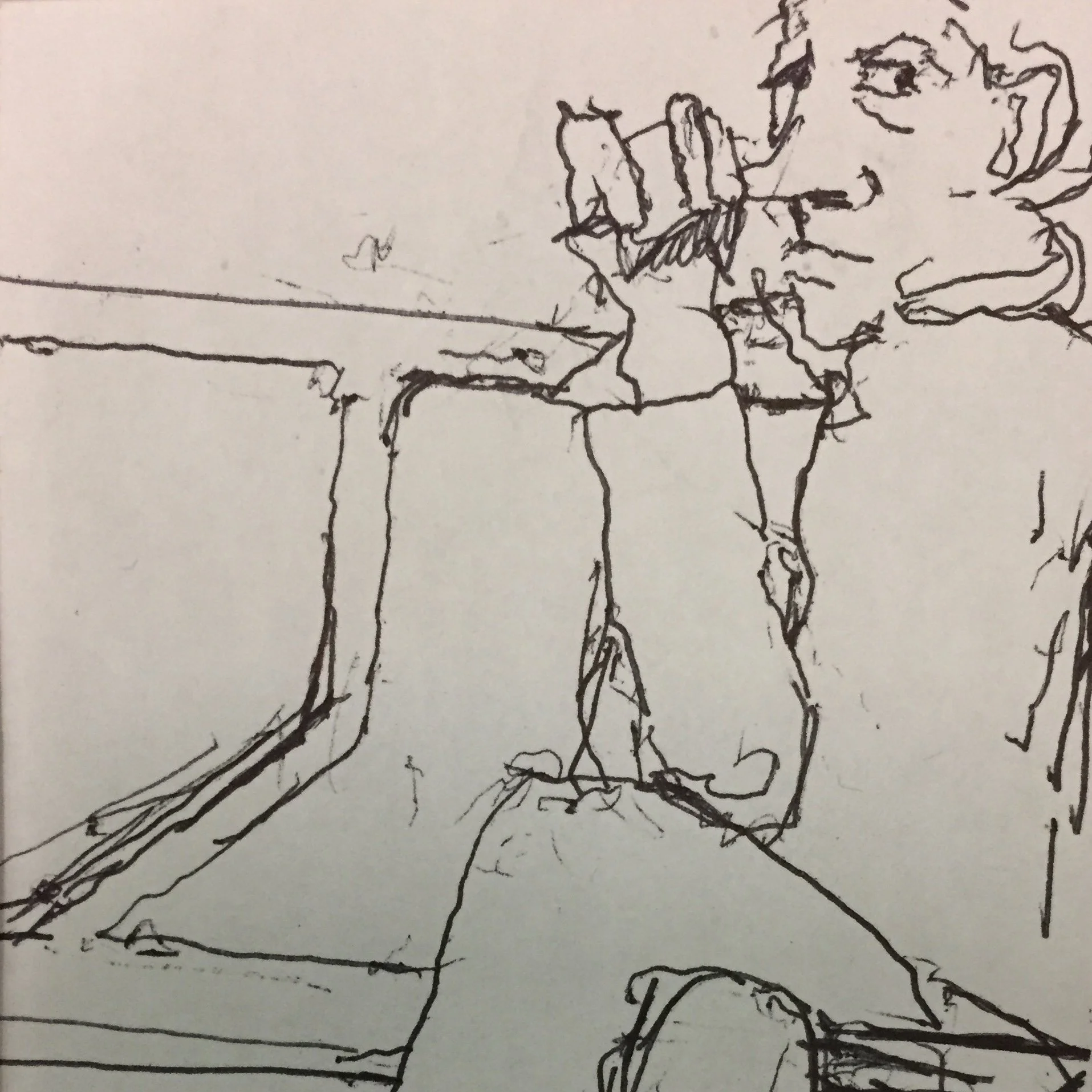 "Snidely." 2014. Ink and Paper. 3 x 3."