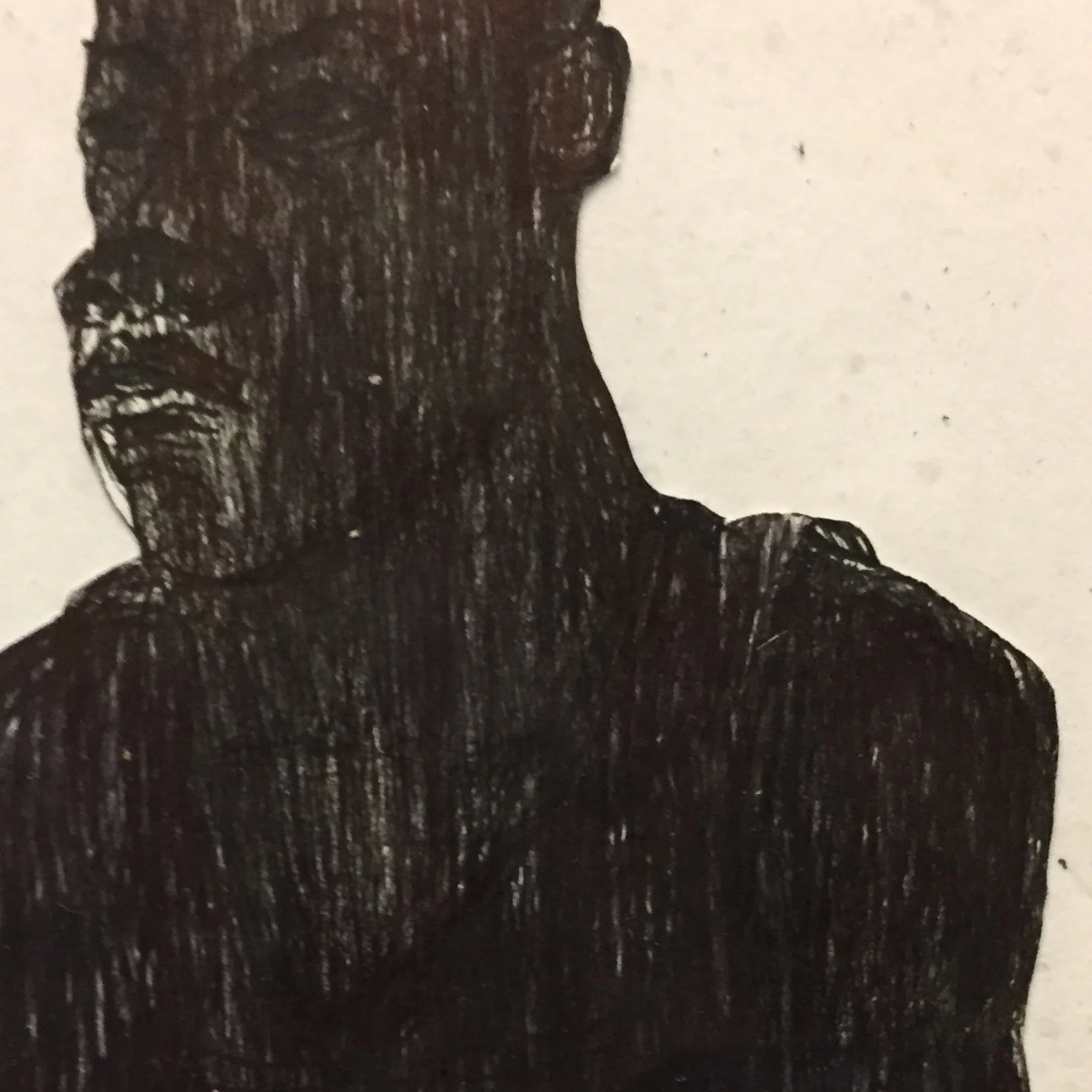 "Eclipsed." 2015. Ink and Paper. 3 x 3."