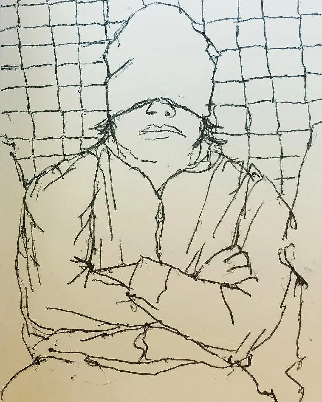 "Untitled." 2018. Ink and Paper. 3 x 3."