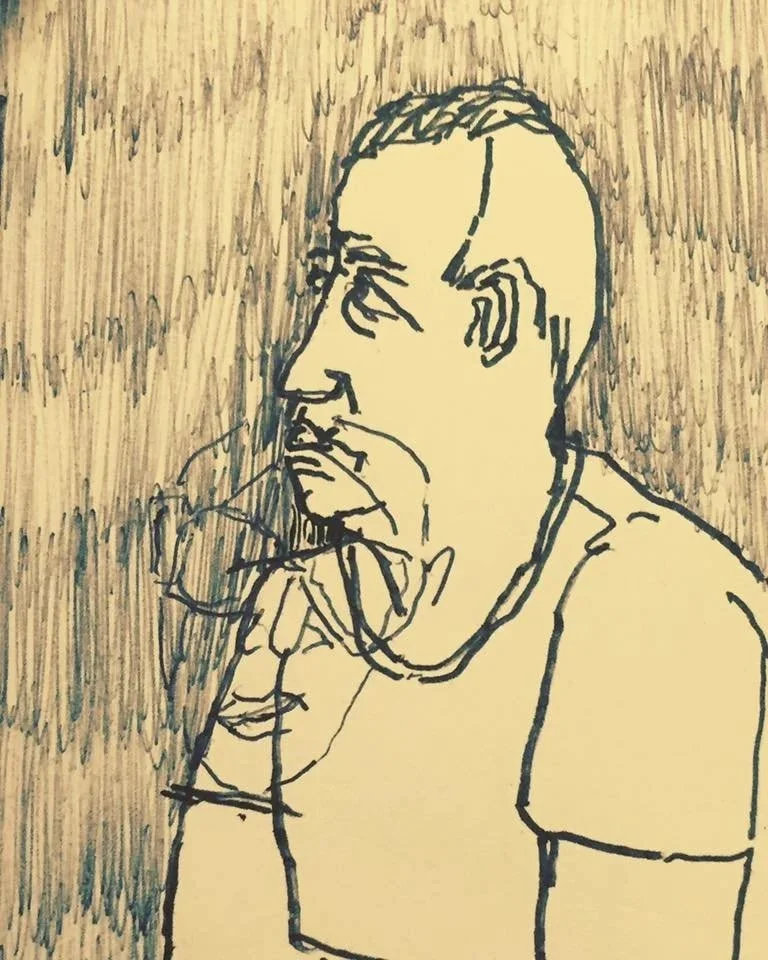 "Hard to Swallow " 2016. Ink and Paper. 3 x 3."
