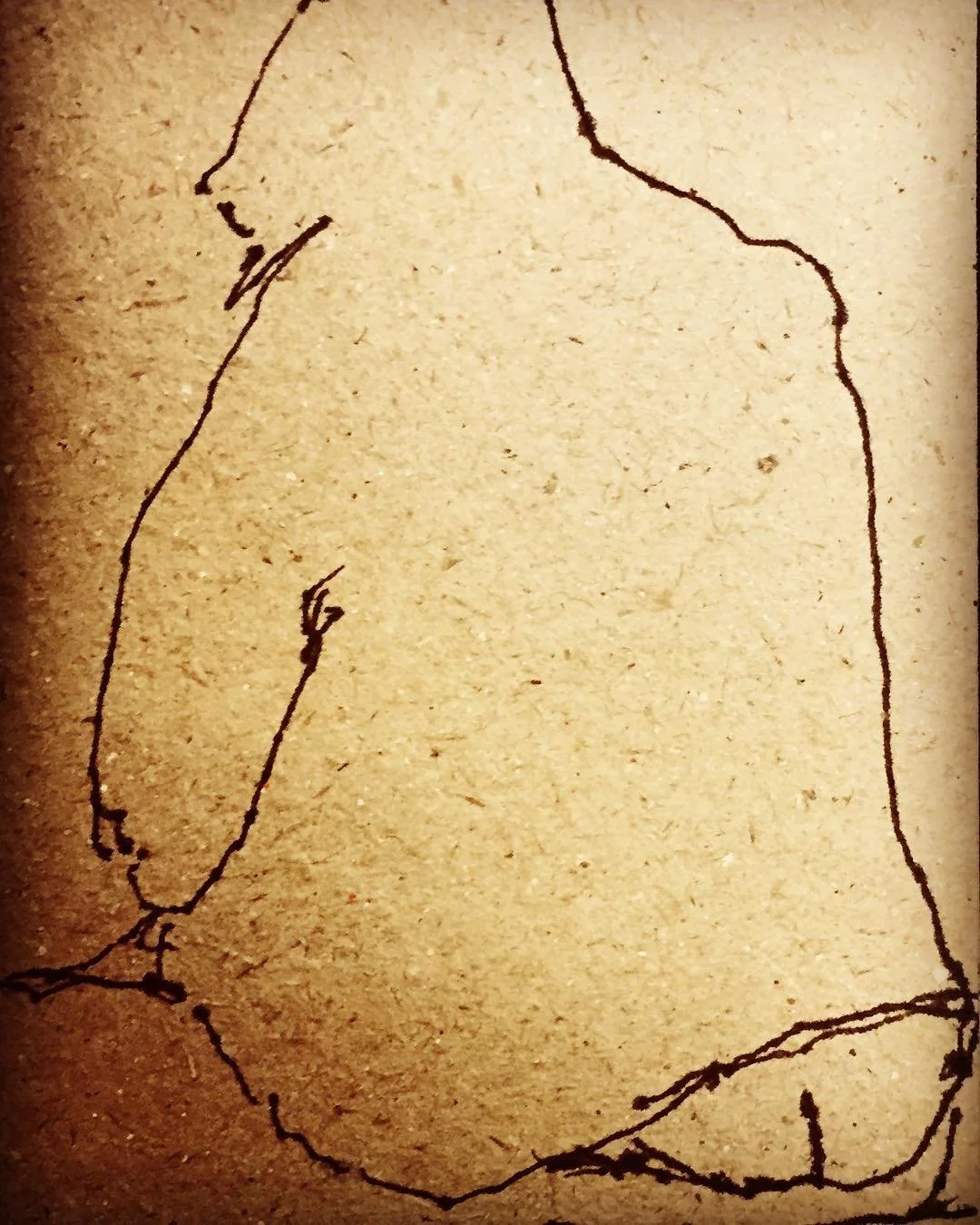"Crack." 2017. Ink and Paper. 3 x 3."