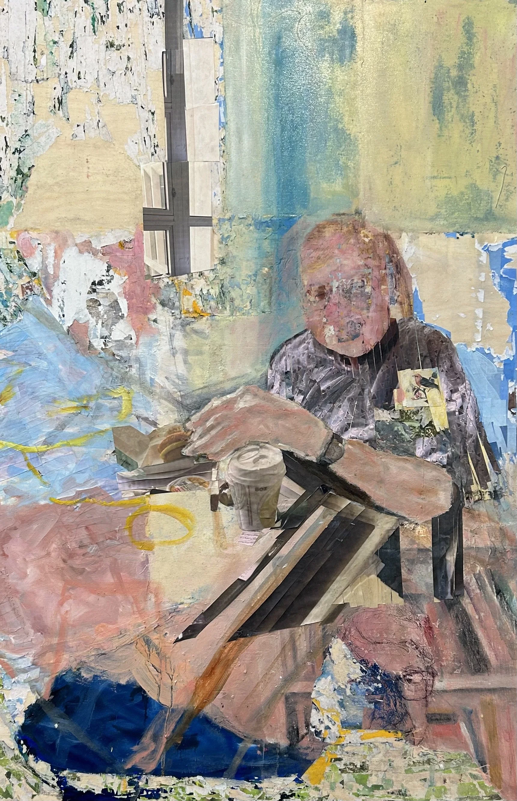 "As It Is, As It Was." 2025. Mixed Media. 36 x 24."