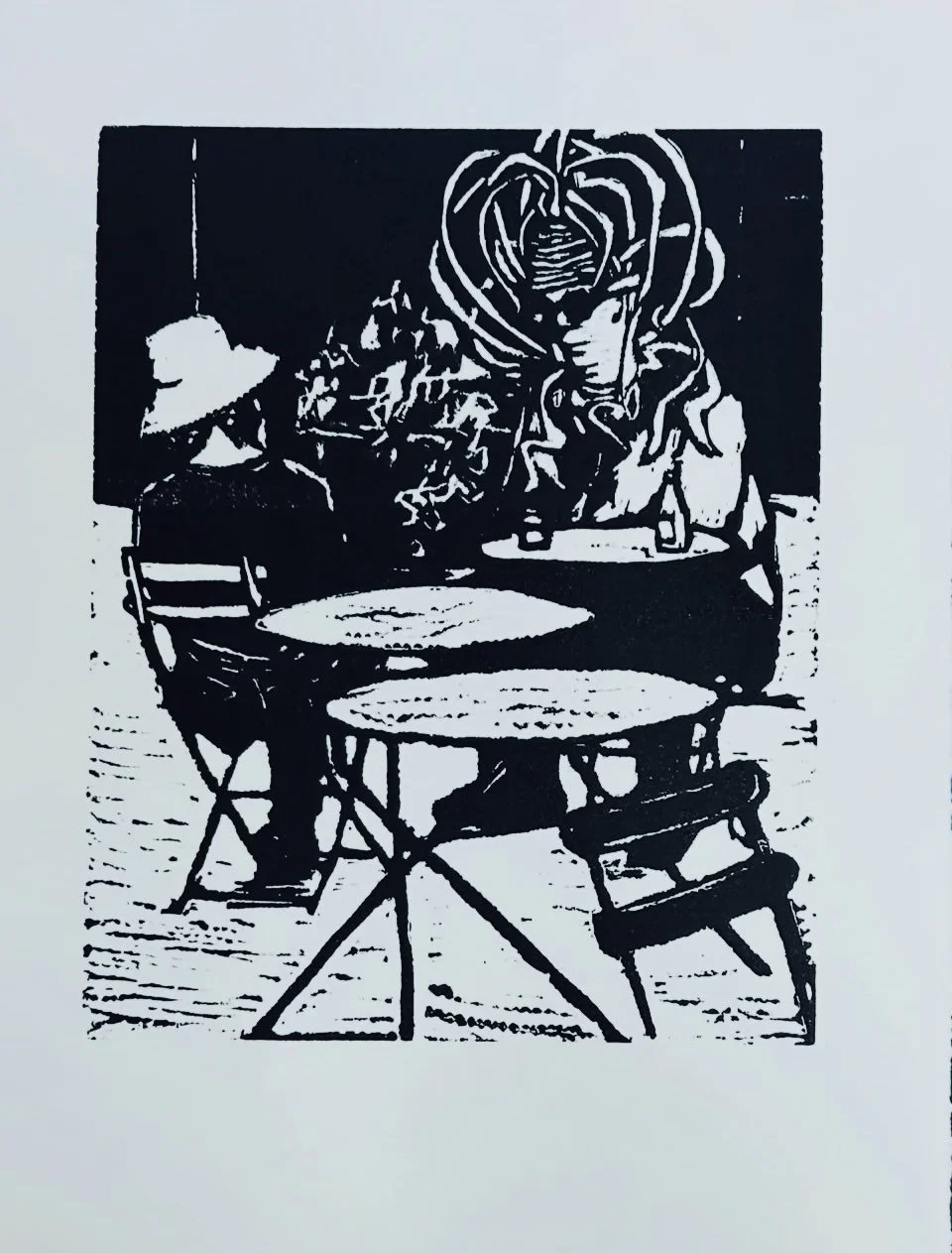 "Self Referential." 2025. Ink on Paper. 8 x 10."